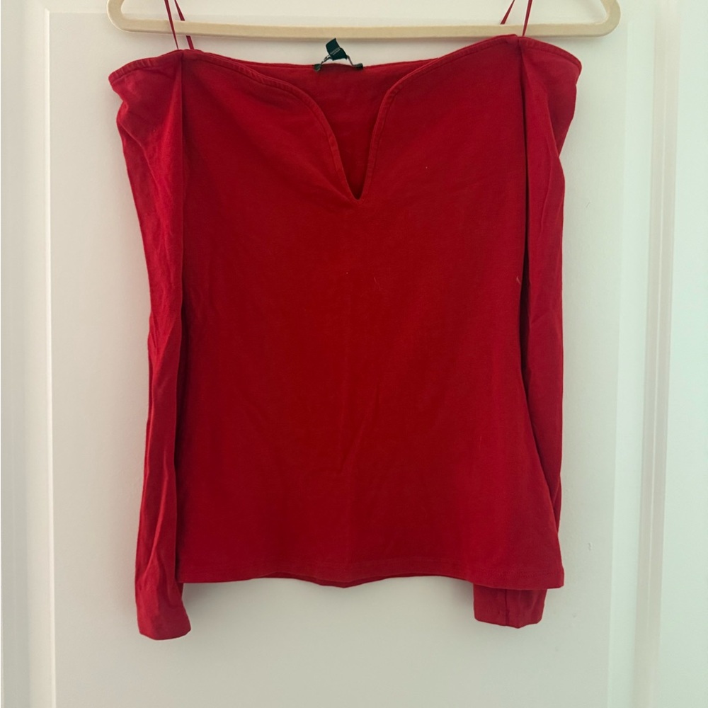 Express Vibrant Red Blouse